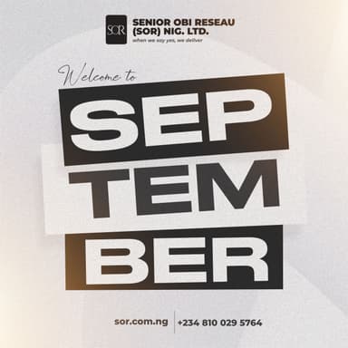 Social Media Flyers and Banners for Senior Obi Reseau (SOR NIG LTD.)